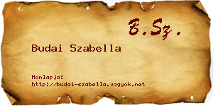 Budai Szabella névjegykártya